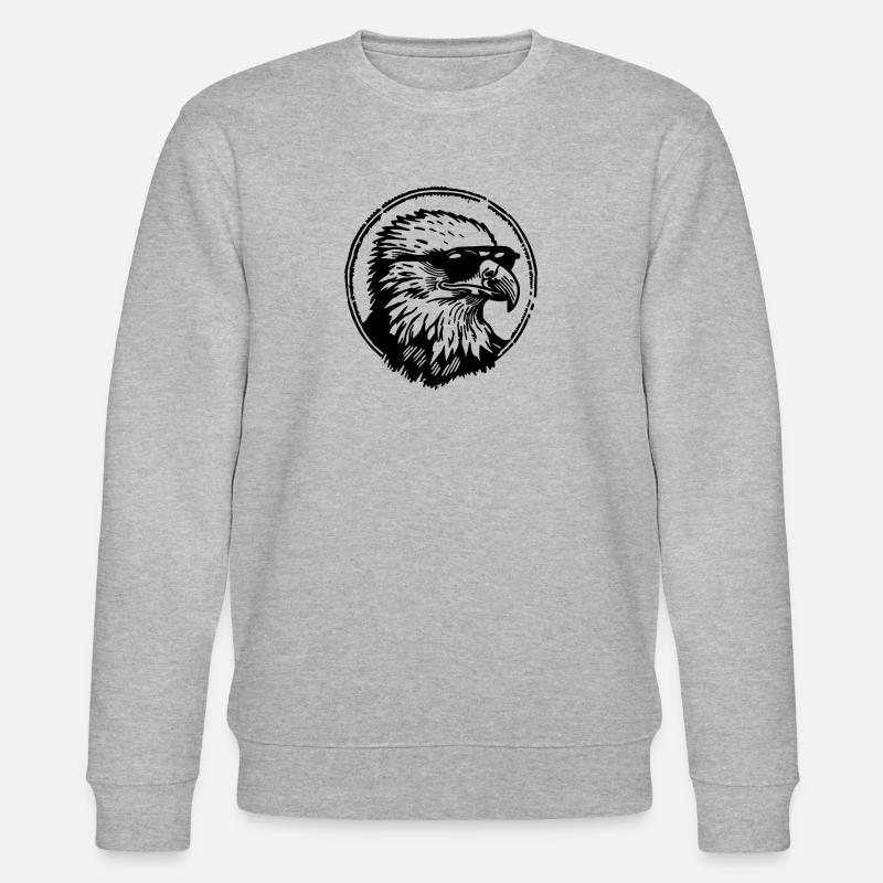 Eagle Eagle Head - Stanley/Stella CHANGER Unisex Organic Sweatshirt - heather grey