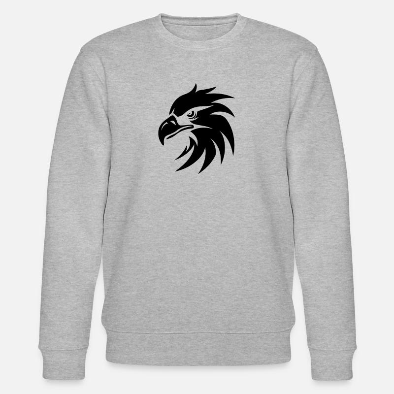 Eagle Eagle Head - Stanley/Stella CHANGER Unisex Organic Sweatshirt - heather grey