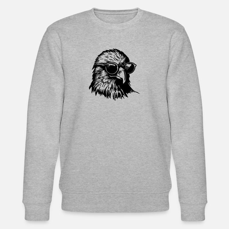 Adler Adlerkopf - Stanley/Stella Unisex Bio-Sweatshirt CHANGER  - Grau meliert