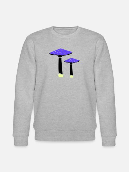 Mushrooms 2 - Stanley/Stella CHANGER Unisex Organic Sweatshirt - heather grey