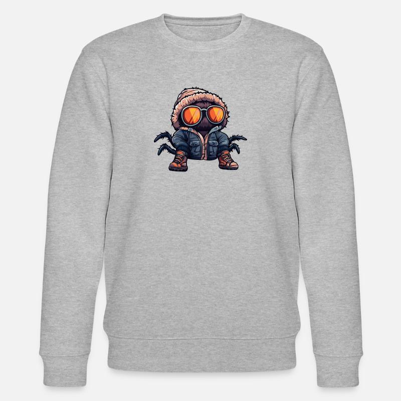 Tarantula Winter Comic - Stanley/Stella Unisex Bio-Sweatshirt CHANGER  - Grau meliert