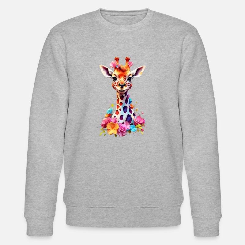 Girafe V1 24 02 - Sweat bio CHANGER Stanley/Stella Unisexe - gris chiné
