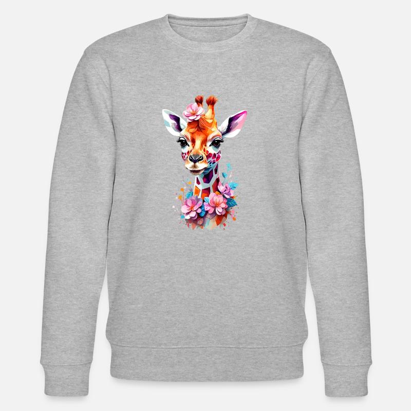 Giraffe V1 24 29 - Stanley/Stella CHANGER Unisex Organic Sweatshirt - heather grey