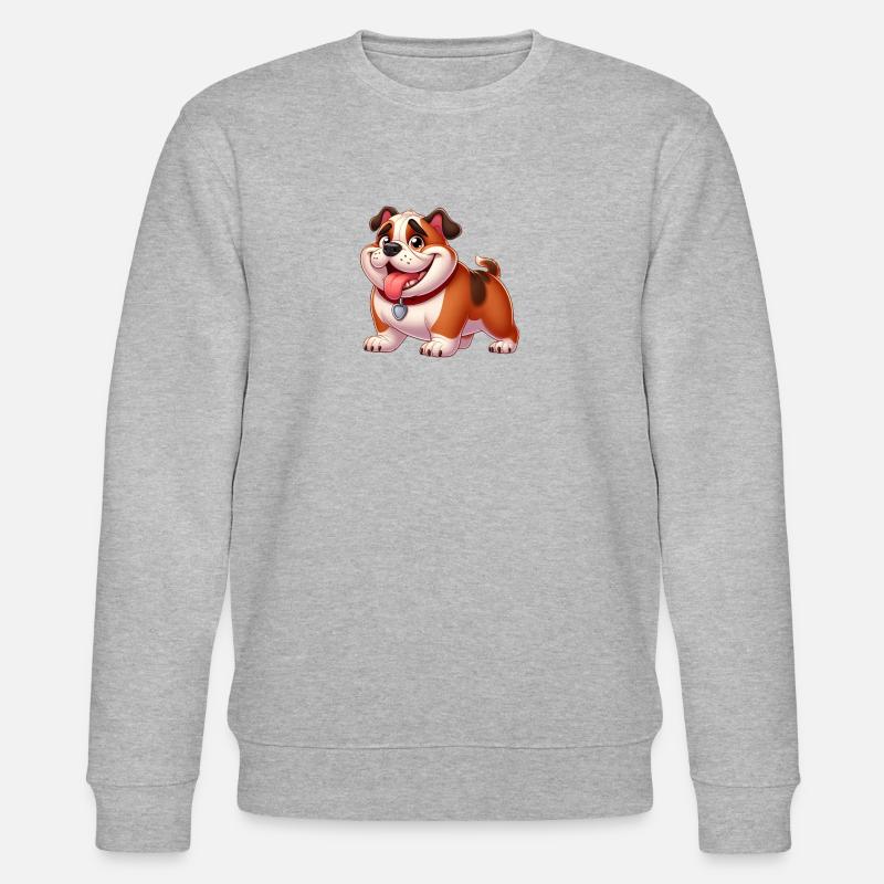 Englischer Bullster 5 - Stanley/Stella Unisex Bio-Sweatshirt CHANGER - Grau meliert