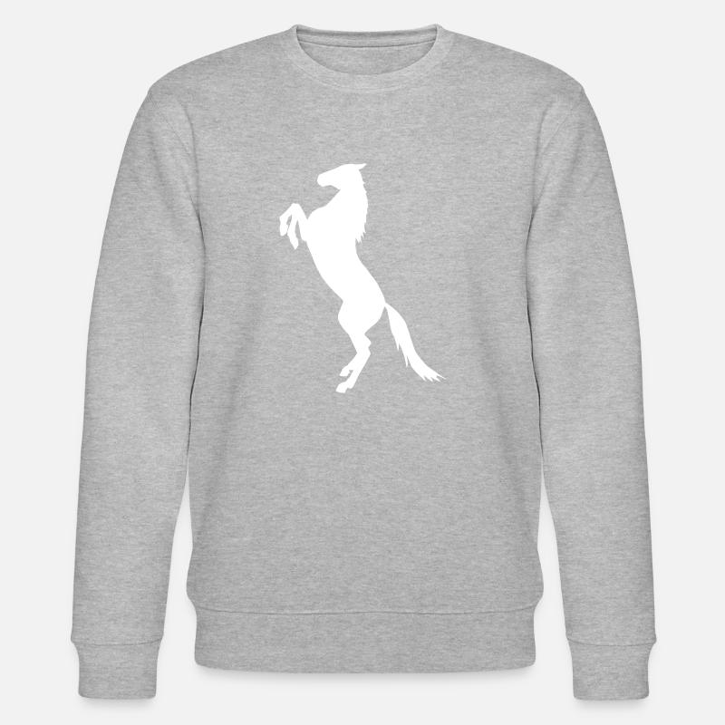 steigendes Pferd - Stanley/Stella Unisex Bio-Sweatshirt CHANGER  - Grau meliert