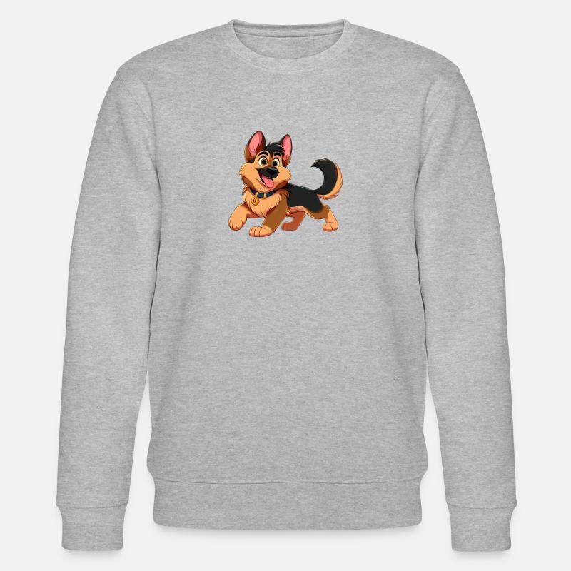 Deutscher Schäferhund 2 - Stanley/Stella Unisex Bio-Sweatshirt CHANGER  - Grau meliert