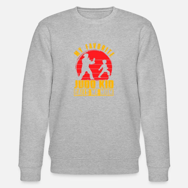 Mon judo préféré m’appelle maman - Sweat bio CHANGER Stanley/Stella Unisexe - gris chiné