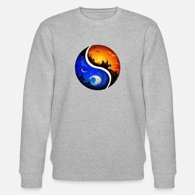 Yin Yang - Stanley/Stella Unisex Bio-Sweatshirt CHANGER - Grau meliert