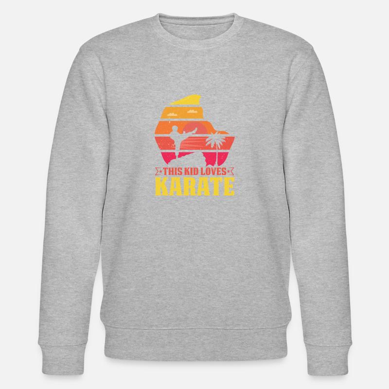 This Kid loves Karate - Stanley/Stella CHANGER Unisex Organic Sweatshirt - heather grey