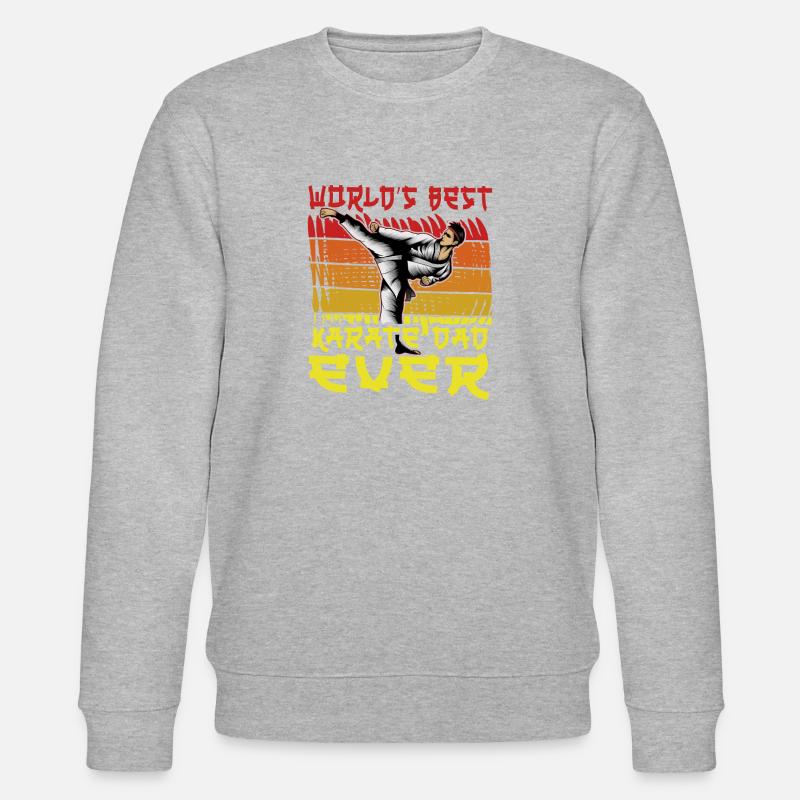Der weltbeste Karate-Vater aller Zeiten - Stanley/Stella Unisex Bio-Sweatshirt CHANGER - Grau meliert