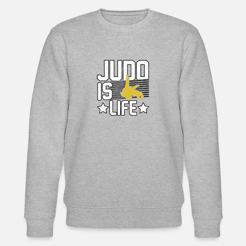Judo ist Leben - Stanley/Stella Unisex Bio-Sweatshirt CHANGER  - Grau meliert