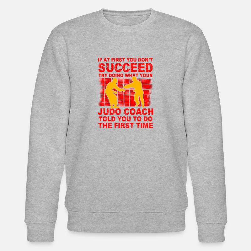 Judo Coach Lustiges Zitat - Stanley/Stella Unisex Bio-Sweatshirt CHANGER  - Grau meliert
