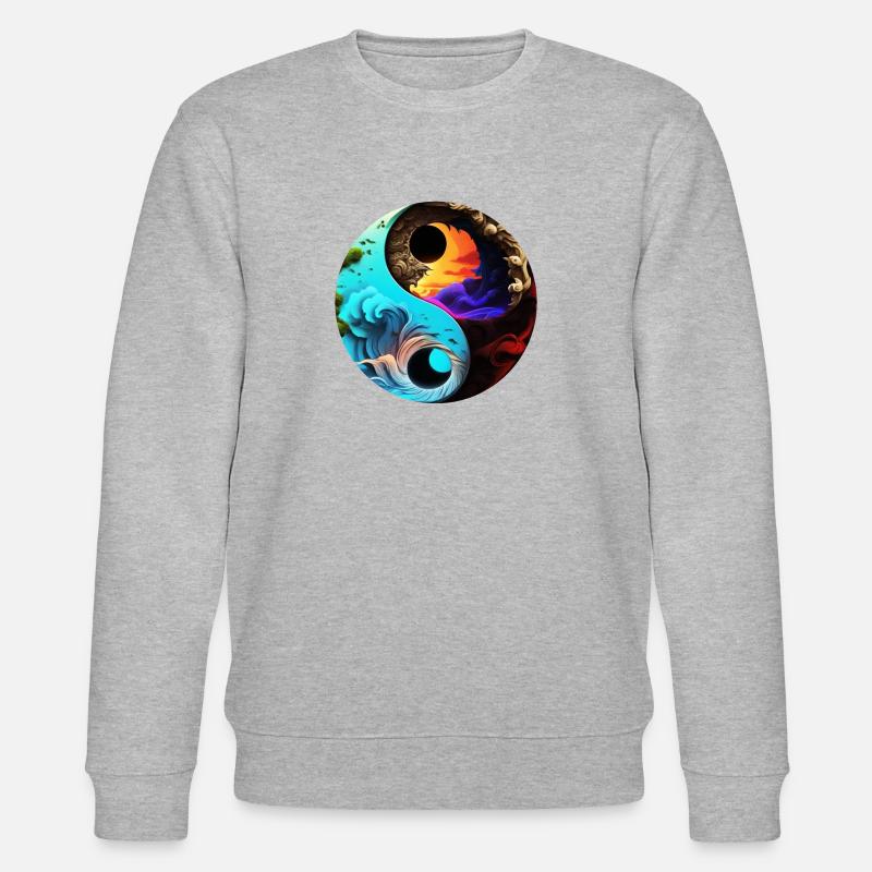 Yin Yang - Stanley/Stella Unisex Bio-Sweatshirt CHANGER  - Grau meliert