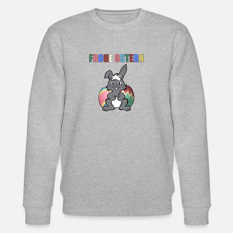 FROHE OSTERN - Stanley/Stella Unisex Bio-Sweatshirt CHANGER  - Grau meliert