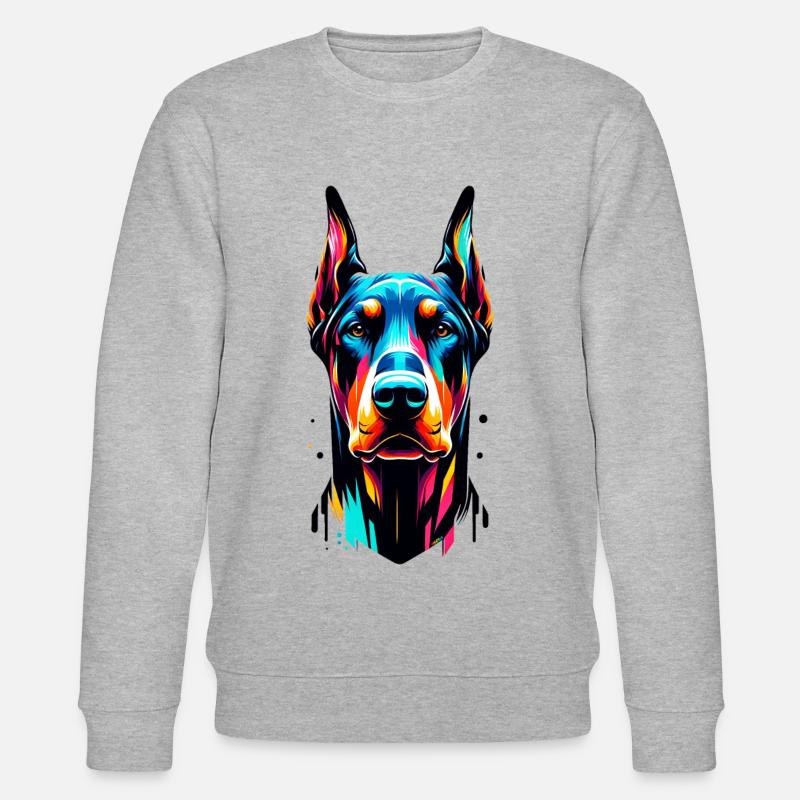 Painted Dog four - Stanley/Stella Unisex Bio-Sweatshirt CHANGER  - Grau meliert