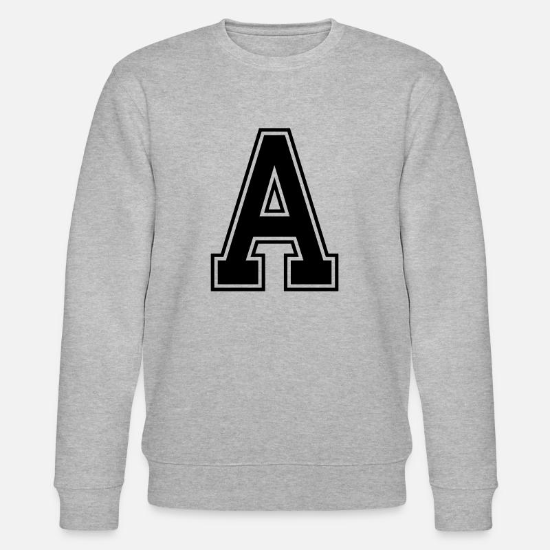 Buchstabe A - Stanley/Stella Unisex Bio-Sweatshirt CHANGER  - Grau meliert