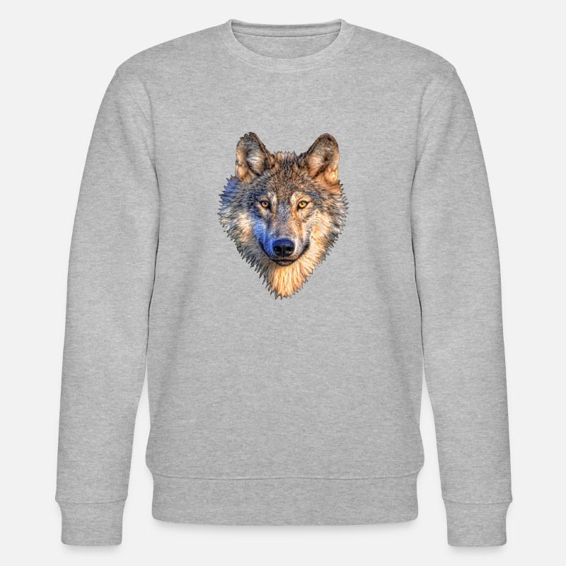 Wolf - Stanley/Stella Unisex Bio-Sweatshirt CHANGER  - Grau meliert