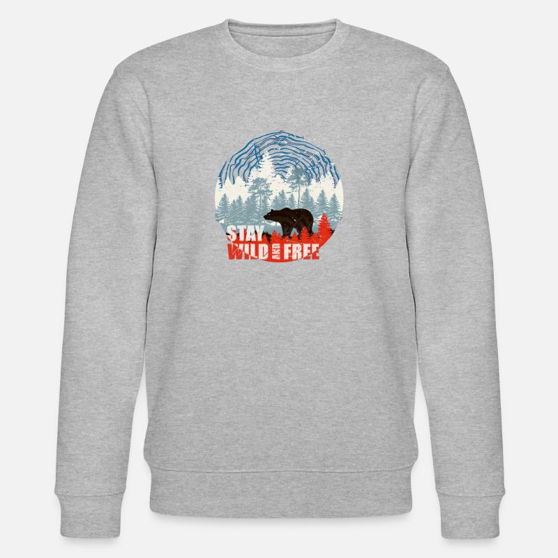 Wild & Free (ours) 02 - Sweat bio CHANGER Stanley/Stella Unisexe - gris chiné