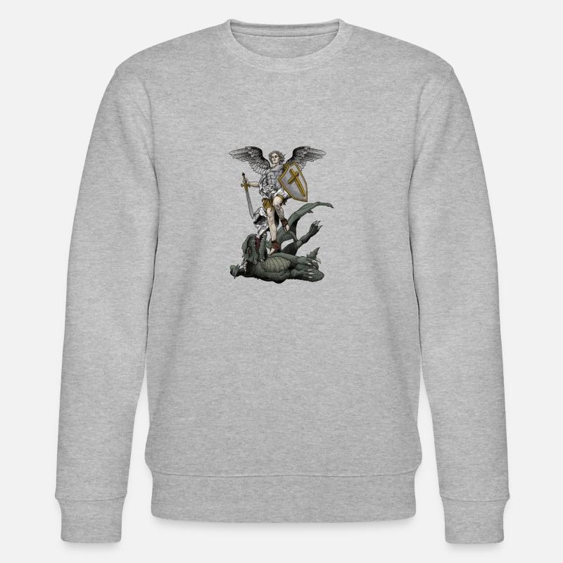 Sankt Michael der Erzengel - Stanley/Stella Unisex Bio-Sweatshirt CHANGER  - Grau meliert