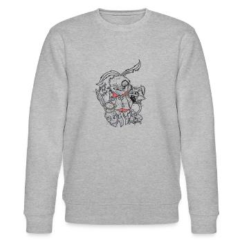 Always on Time - Stanley/Stella CHANGER Unisex Organic Sweatshirt - heather grey - Front - Nik (191cm) & Marisol (170cm)