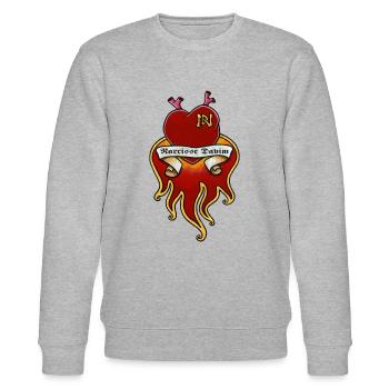 HEART - Stanley/Stella CHANGER Unisex Organic Sweatshirt - heather grey - Front - Nik (191cm) & Marisol (170cm)