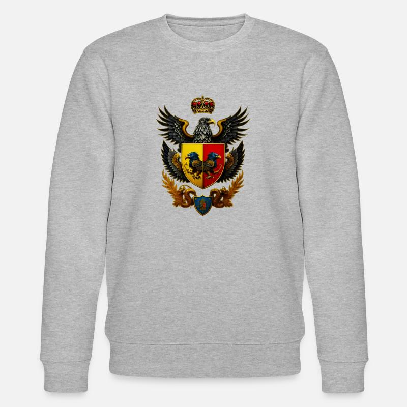 Wappen mit Adler - Stanley/Stella Unisex Bio-Sweatshirt CHANGER  - Grau meliert