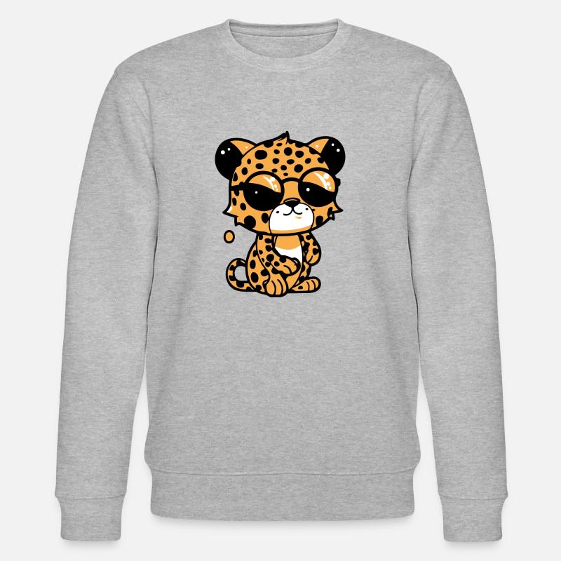 Zoolto the Leopard - Stanley/Stella CHANGER Unisex Organic Sweatshirt - heather grey