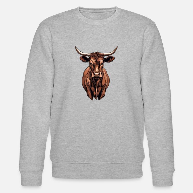 Kuh - Stanley/Stella Unisex Bio-Sweatshirt CHANGER  - Grau meliert