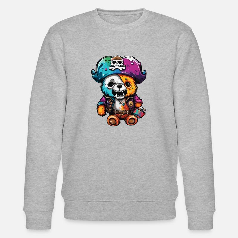 Teddybär / Kuscheltier / Stofftier / Geschenkidee - Stanley/Stella Unisex Bio-Sweatshirt CHANGER  - Grau meliert