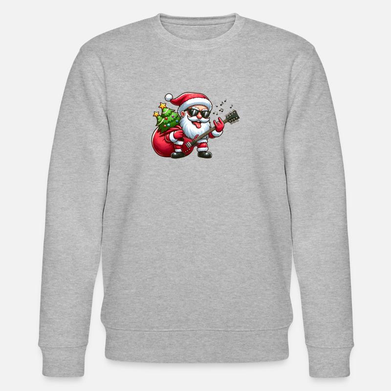 Santa Rock 1 - Stanley/Stella Unisex Bio-Sweatshirt CHANGER  - Grau meliert