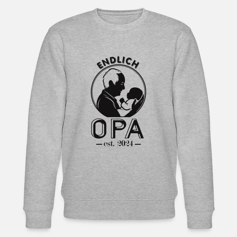 Endlich Opa - Stanley/Stella Unisex Bio-Sweatshirt CHANGER  - Grau meliert