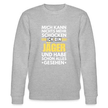 Non-Shockable Hunter - Stanley/Stella CHANGER Unisex Organic Sweatshirt - heather grey - Front - Nik (191cm) & Marisol (170cm)