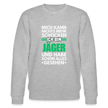 Non-Shockable Hunter - Stanley/Stella CHANGER Unisex Organic Sweatshirt - heather grey - Front - Nik (191cm) & Marisol (170cm)