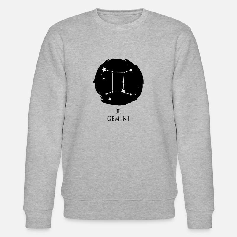 Astrologie Zwilling Gemini Sternbild - Stanley/Stella Unisex Bio-Sweatshirt CHANGER - Grau meliert