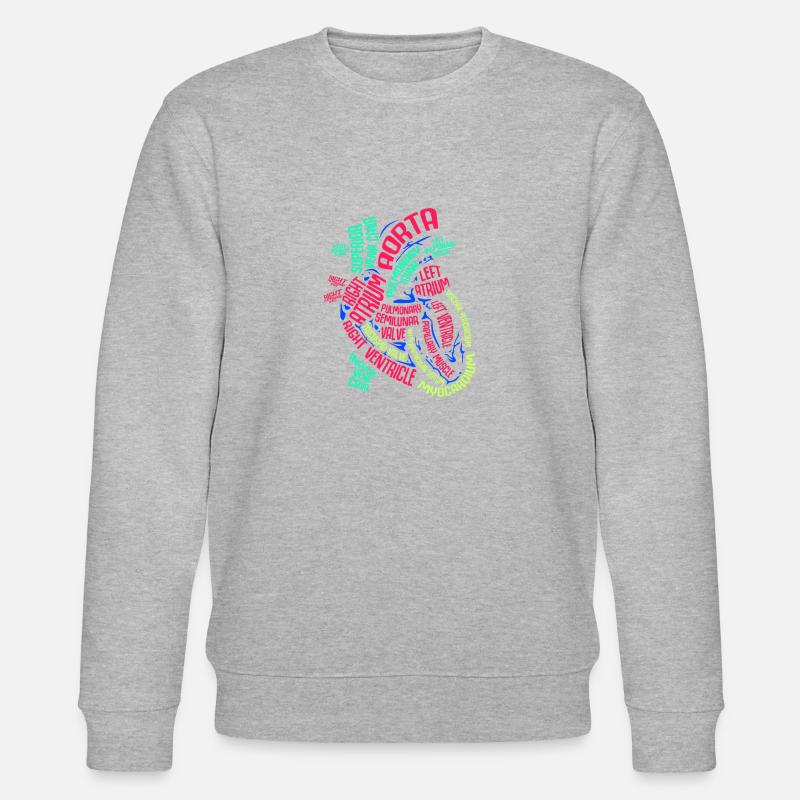 Anatomie des Herzens . - Geschenk - Stanley/Stella Unisex Bio-Sweatshirt CHANGER  - Grau meliert