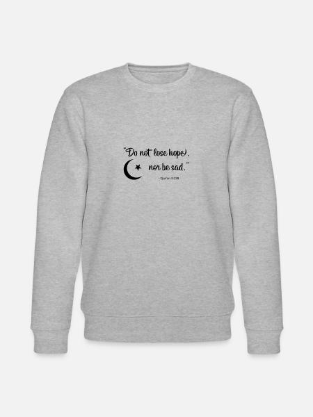 Islam Quran Sure Quote Allah Prayer Muslim Gift - Stanley/Stella CHANGER Unisex Organic Sweatshirt - heather grey