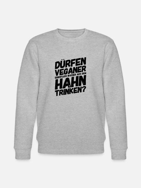 Veganer Provokation Lustige Sprüche - Stanley/Stella Unisex Bio-Sweatshirt CHANGER - Grau meliert