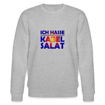 Ich Hasse Kabel Salat - Stanley/Stella Unisex Bio-Sweatshirt CHANGER  - Grau meliert - Vorne - Nik (191cm) & Marisol (170cm)