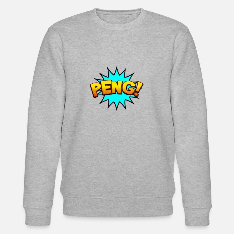 Cartoon Comic Style PENG! - Stanley/Stella CHANGER Unisex Organic Sweatshirt - heather grey