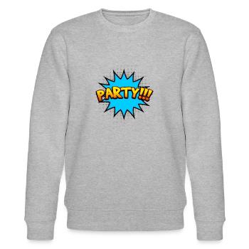 Cartoon Comic Style - Party!!! - Stanley/Stella Unisex Bio-Sweatshirt CHANGER  - Grau meliert - Vorne - Nik (191cm) & Marisol (170cm)