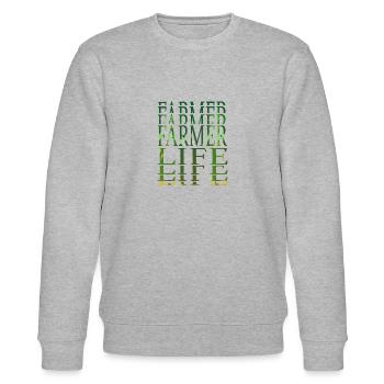 farmer - Stanley/Stella CHANGER Unisex Organic Sweatshirt - heather grey - Front - Nik (191cm) & Marisol (170cm)
