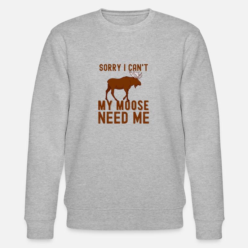 Elch - Stanley/Stella Unisex Bio-Sweatshirt CHANGER  - Grau meliert