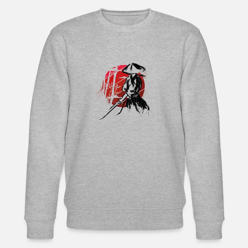 Ronin Samurai Krieger - Stanley/Stella Unisex Bio-Sweatshirt CHANGER  - Grau meliert