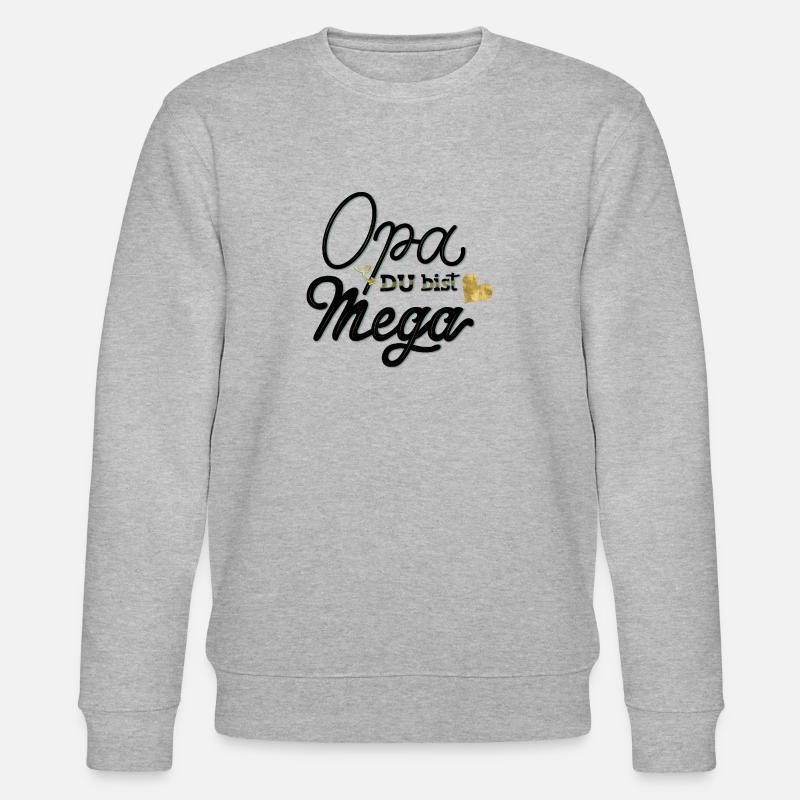 Opa, du bist mega - Stanley/Stella Unisex Bio-Sweatshirt CHANGER  - Grau meliert