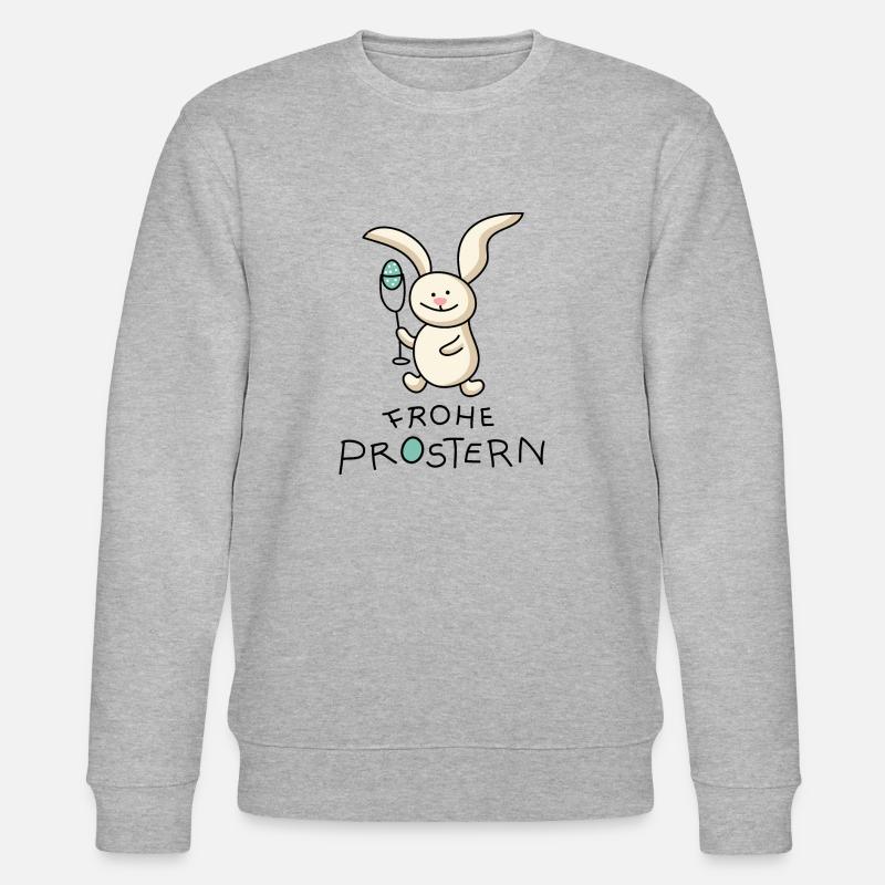 Frohe Ostern Osterhase - Stanley/Stella Unisex Bio-Sweatshirt CHANGER  - Grau meliert