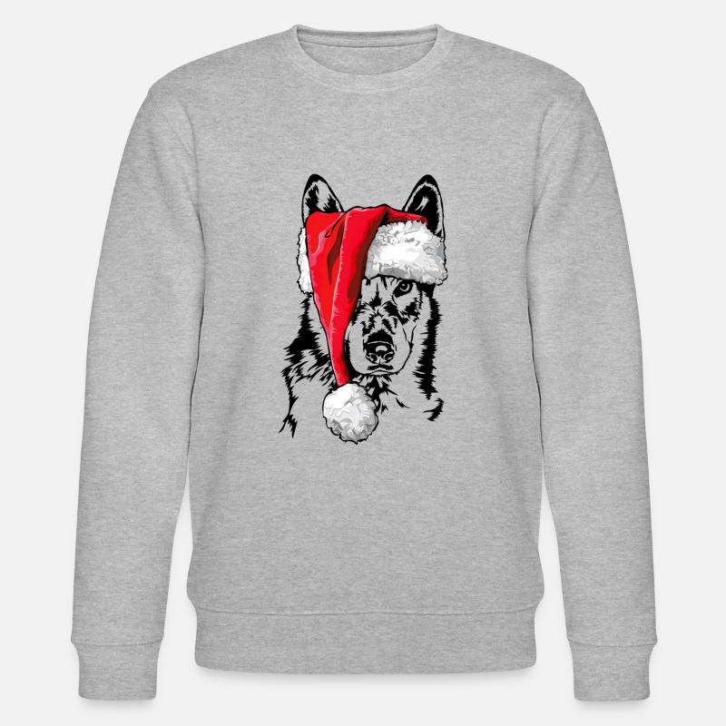 Lévrier tchécoslovaque Noël Wilsigns - Sweat bio CHANGER Stanley/Stella Unisexe - gris chiné