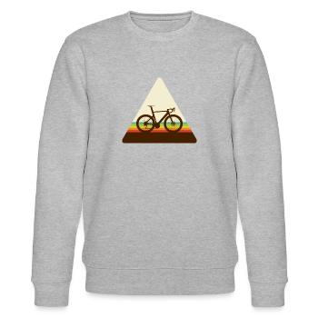 VÉLO DE ROUTE HEUREUX | Arc-en-ciel rétro - Sweat bio CHANGER Stanley/Stella Unisexe - gris chiné - Devant - Nik (191cm) & Marisol (170cm)
