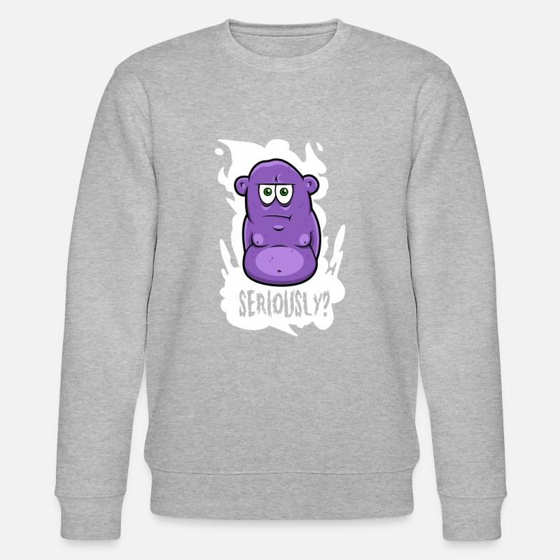 Seriously? -Monster - Stanley/Stella CHANGER Unisex Organic Sweatshirt - heather grey