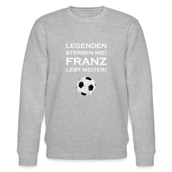 Legenden sterben nie - Franz lebt weiter! - Stanley/Stella Unisex Bio-Sweatshirt CHANGER  - Grau meliert - Vorne - Nik (191cm) & Marisol (170cm)