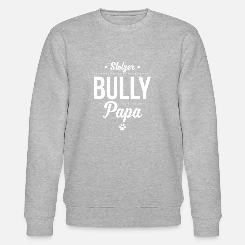 Stolzer Bullypapa Punkte - Stanley/Stella Unisex Bio-Sweatshirt CHANGER  - Grau meliert